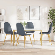 Sedie da Pranzo 4 pz Grigio Scuro in Velluto 325680