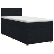 Letto box spring con materasso Nero 90 x 200 cm Tessuto 3450862