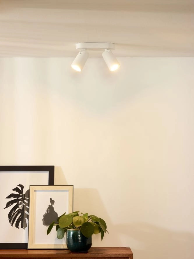Lucide Xyrus faretto 2 luci GU10 5W bianco 2200-3000K