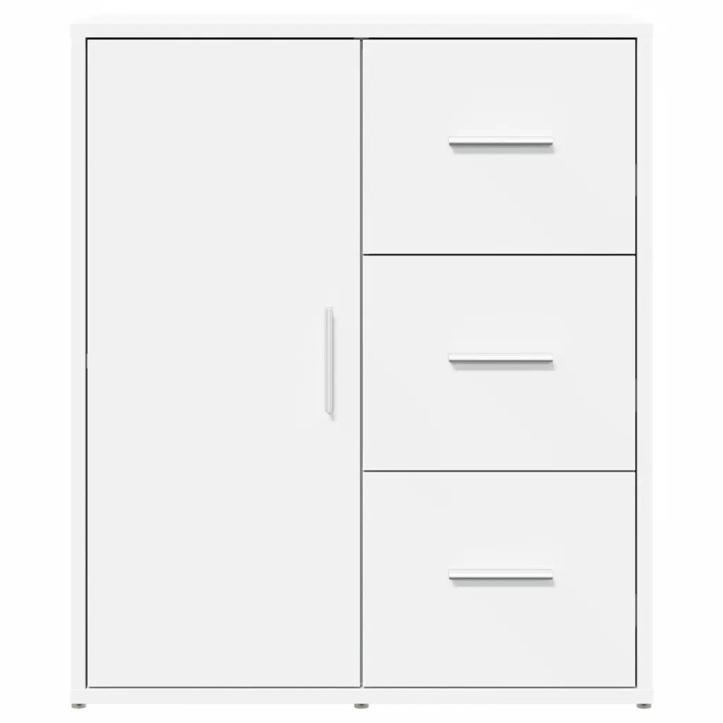 Credenze 2 pz Bianche 60x31x70 cm in Legno Multistrato