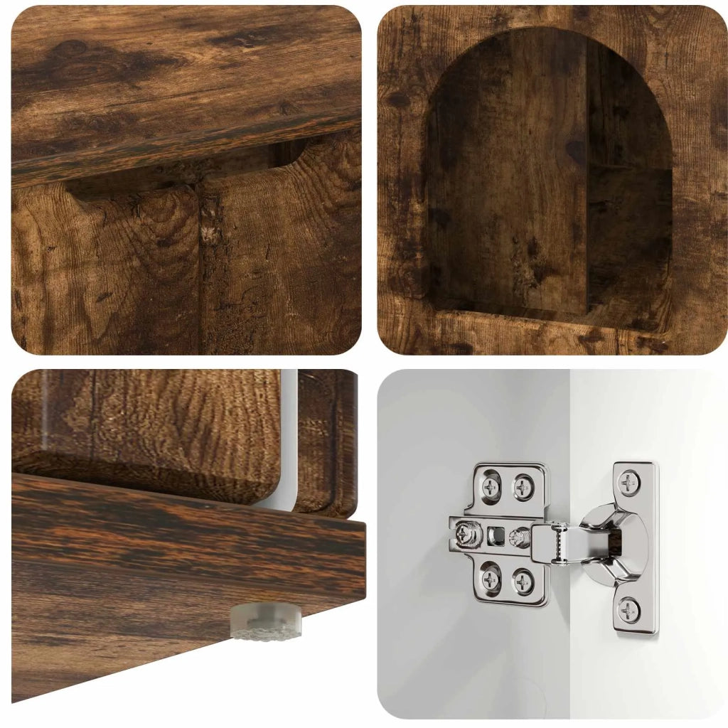 Casa per Gatti Rovere fumé 85 x 55 x 50,5 cm Legno multistrato