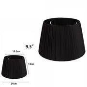 Trade Shop - Paralume Conico Cilindro Moderno Ricambio Per Lampada E Applique In Tessuto Tnt - Nero   -9,5"   -