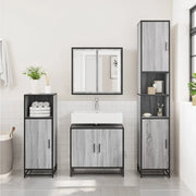 Mobile Lavabo Bagno Grigio Sonoma 65x33x60 cm Legno Multistrato 849267