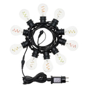 Party Light 36V 10 A60 E27 Spiral Filament LED 4+5m Multicolor