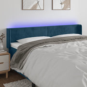 Testiera a LED-Testata con LED Blu Scuro 183x16x78/88 cm in Velluto 212201