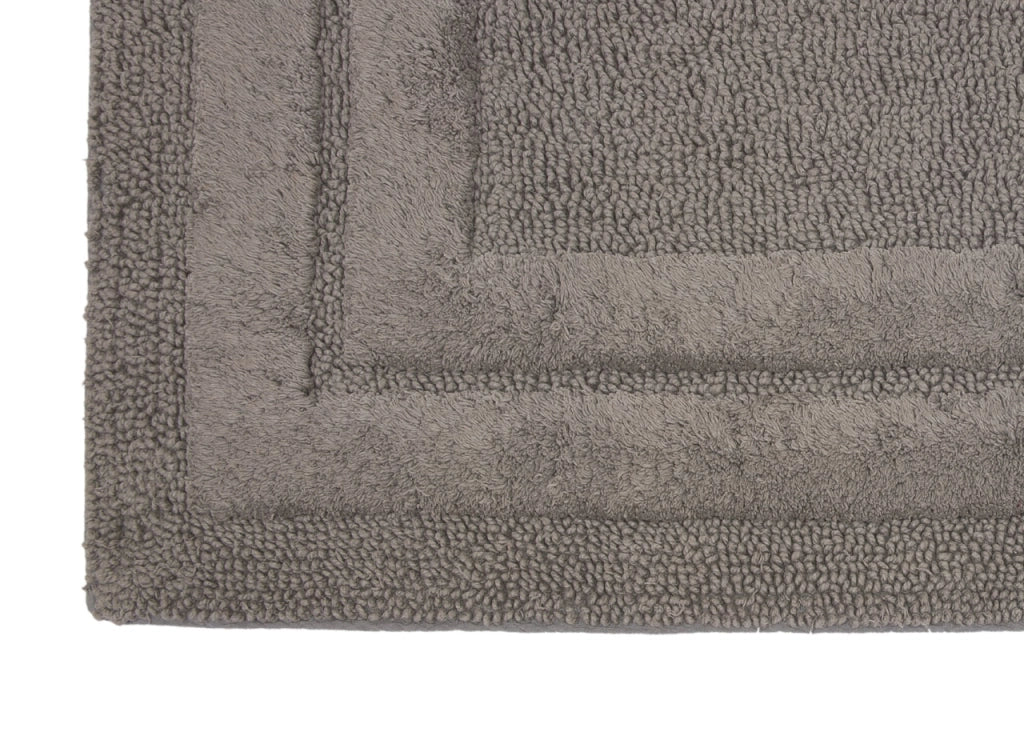 Tappeto Casa Bagno Cotone Spugna Morbida Tinta Unita Antiscivolo Sirio Carbonio - 55x130 - Carbonio