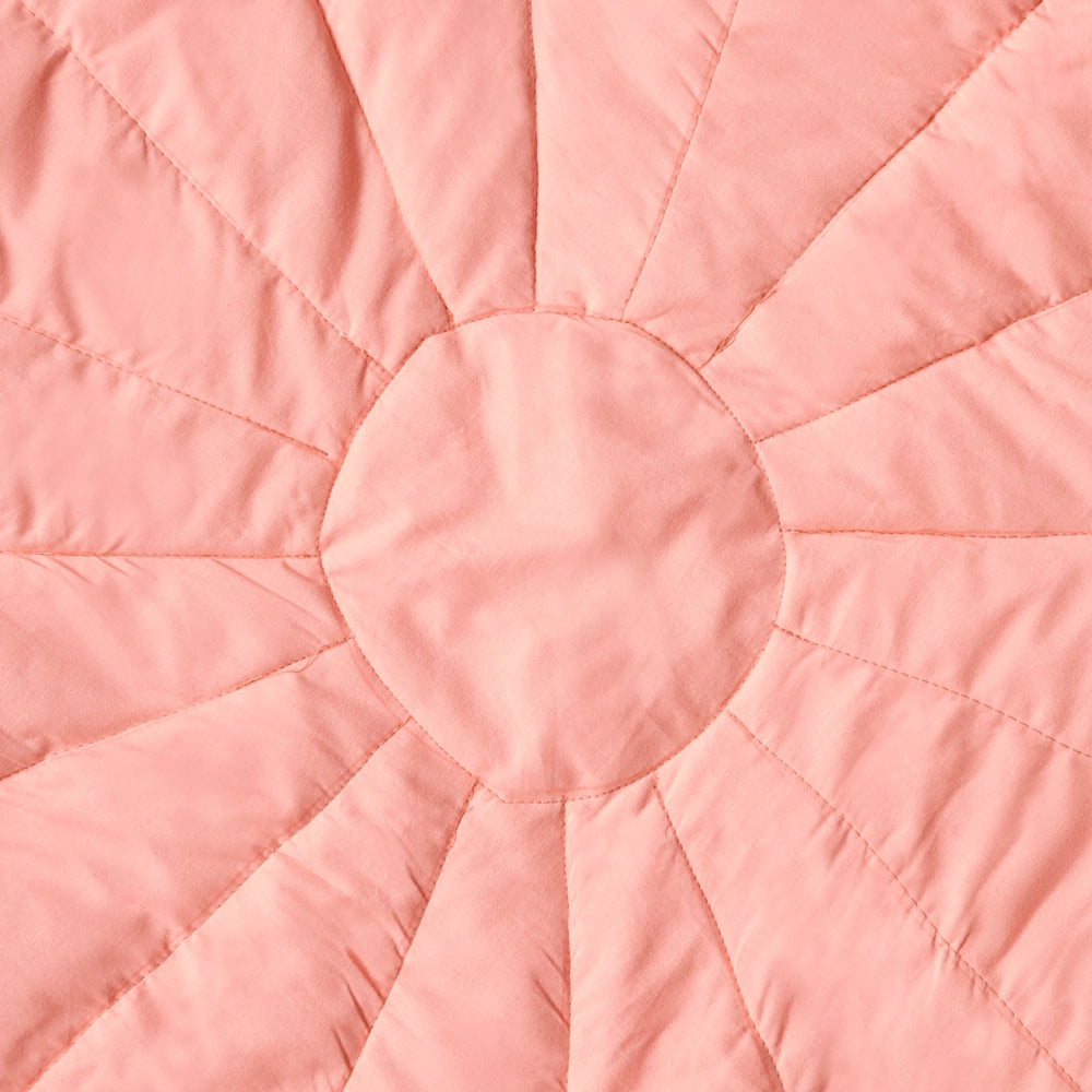 Tappeto per bambini Rosa Cotone Coperta a forma di fiore trapuntata 110 x 110 cm Asilo nido Bambini Accessorio per la cameretta