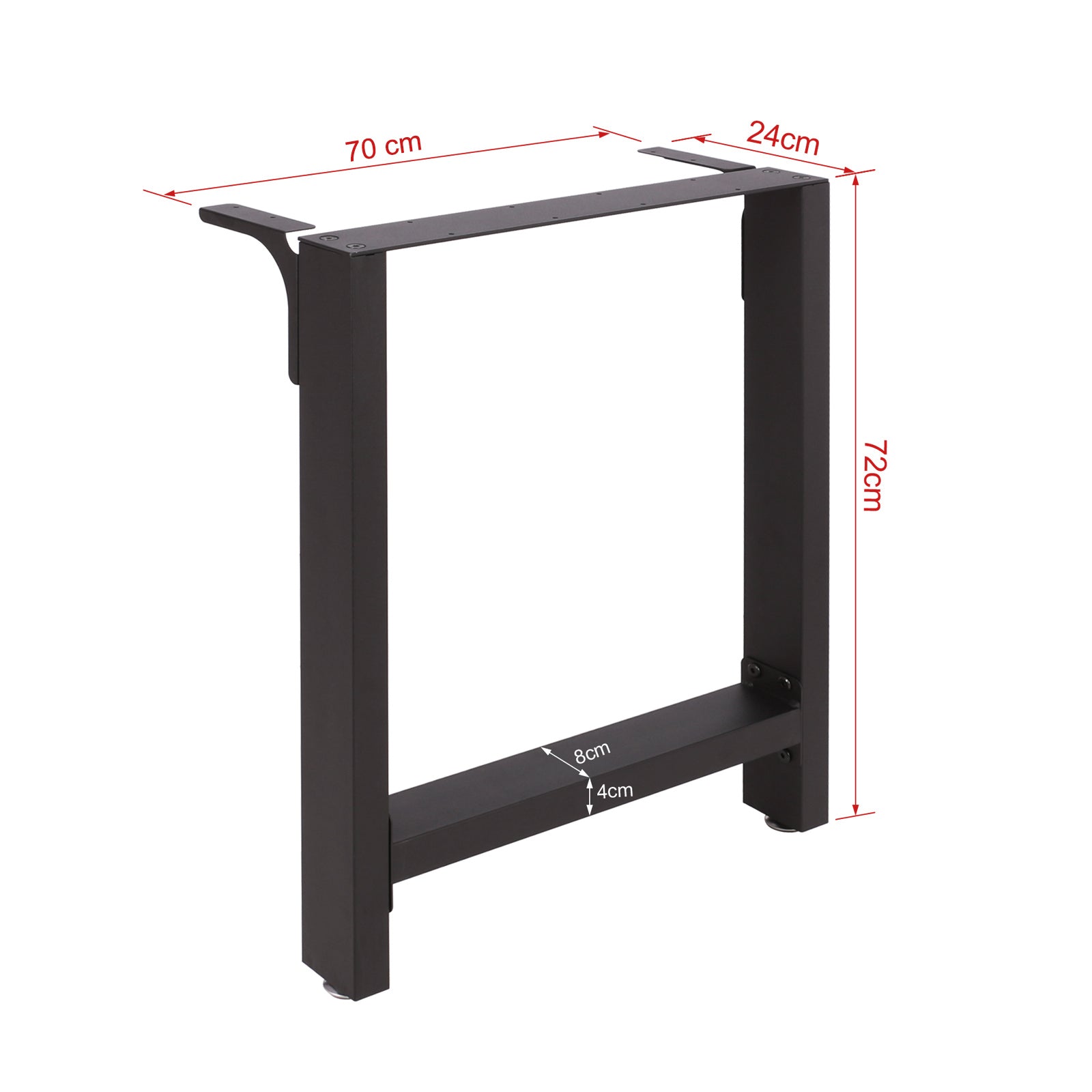 Base per tavolo 70x72 cm verniciatura a polvere nero Telaio per tavoli gambe tavolo