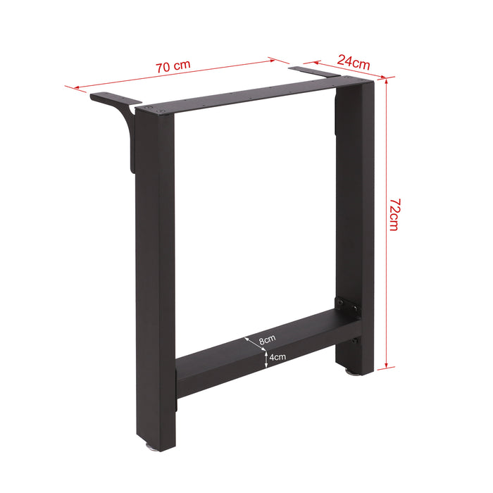 Base per tavolo 70x72 cm verniciatura a polvere nero Telaio per tavoli gambe tavolo