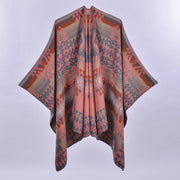 Sciarpa-mantella da donna double-face, semplice sciarpa-scialle in cashmere per tutte le stagioni