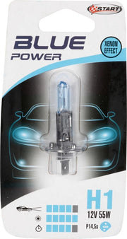 H1 Blue Power Lampadina Alogena per luci auto 12V 55W P14,5s