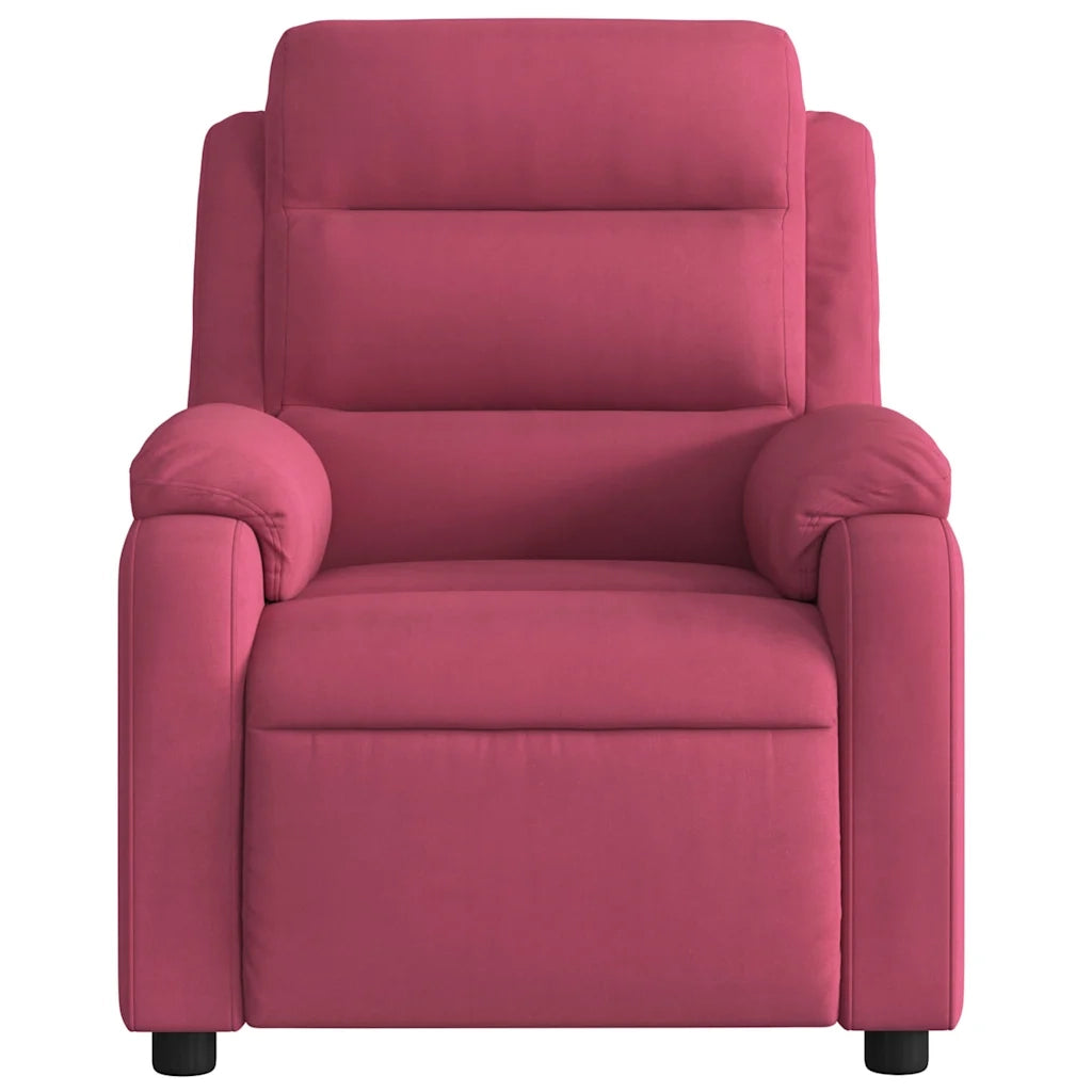 Poltrona Elettrica Reclinabile Rosso Vino in Tessuto 3205075