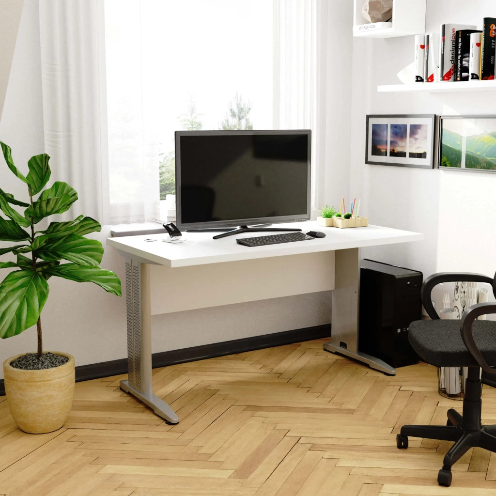Scrivania per computer AKORD BM135 Bianco 135 cm 135x60x76 cm