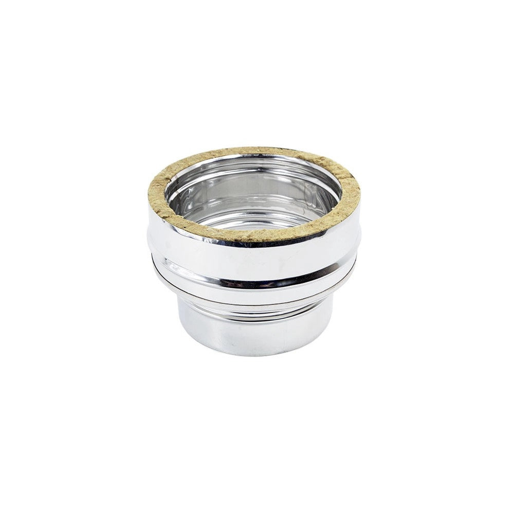 Raccordo inox mono parete m 150mm a doppia parete mf di 150 - de 200 mm