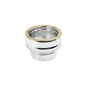 Raccordo inox mono parete m 150mm a doppia parete mf di 150 - de 200 mm