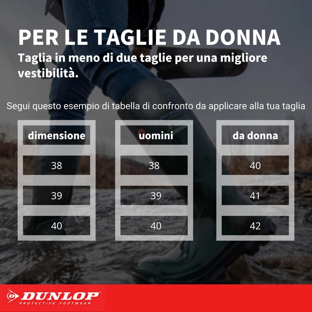STIVALE PVC TRONCHETTO DANE DUNLOP - VERDE 40- 1 paia