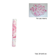 Trade Shop - 2 Pz Cannone Spara Coriandoli Nascita Bimba Party è Nata Rosa 40 Cm Uso Interno -