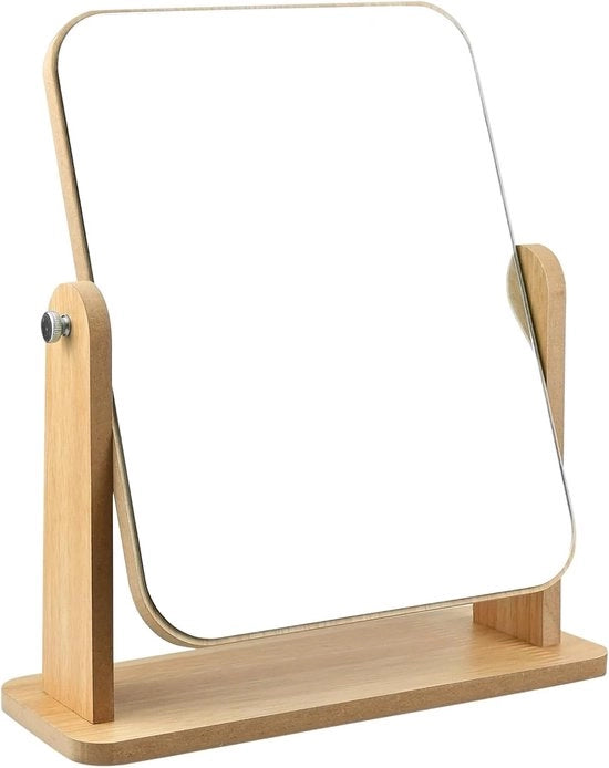 Specchio da muro - rotazione 360 gradi, grande - 1 pezzo - rettangolare - 24,5 x 19,5 cm