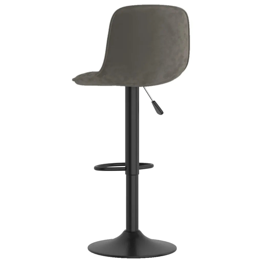 Sedie da Bar 2 pz Grigio Scuro in Velluto 333992