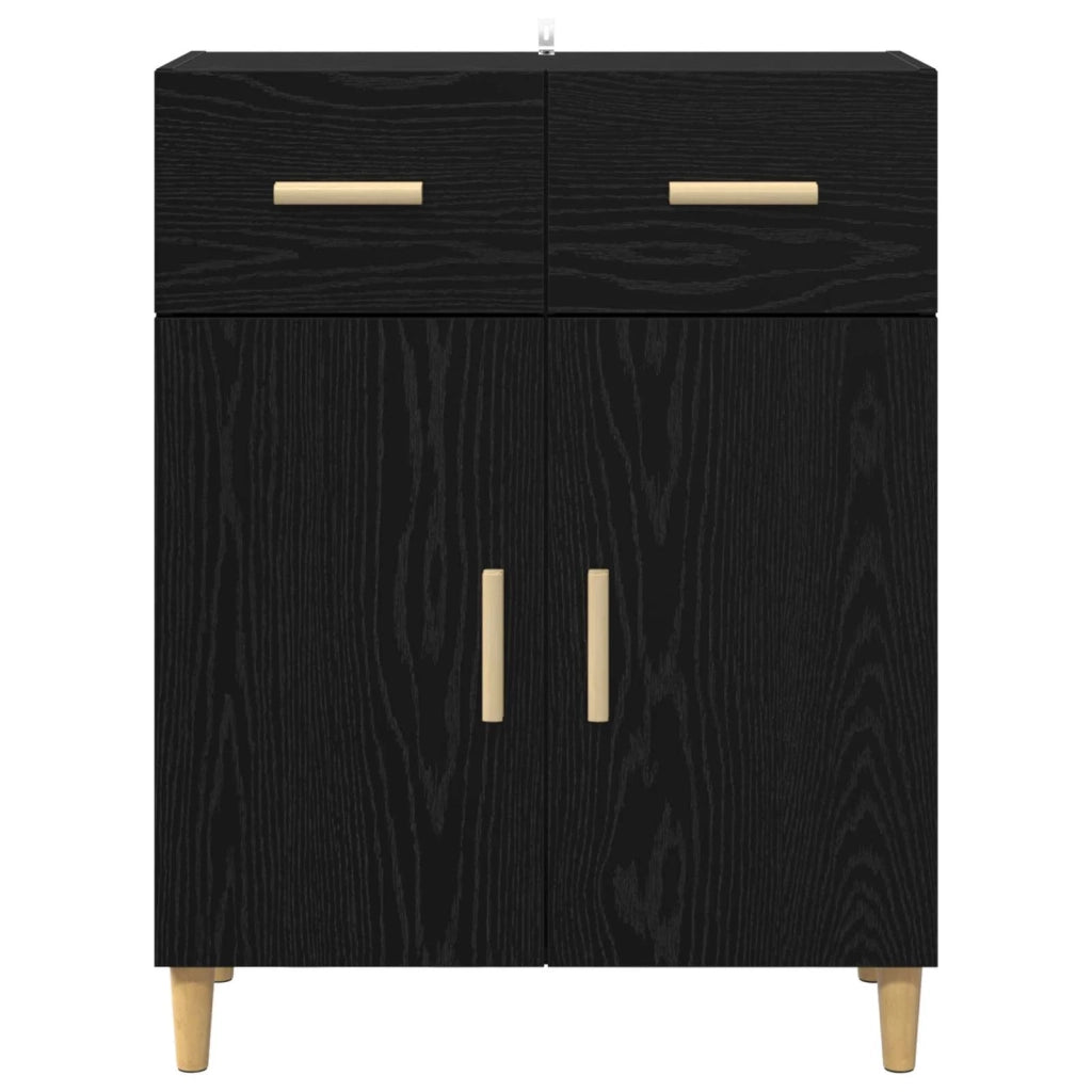 Credenza | Madia | Buffet da pranzo | Armadio da pranzo Rovere nero 34 x 69.5 x 89 cm Legno multistrato