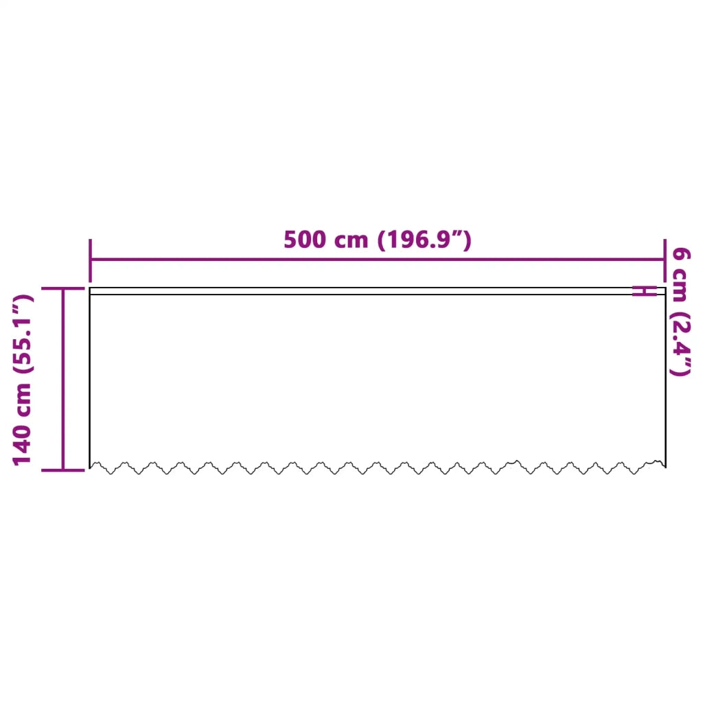 Tenda in Pizzo con tende Bianco 140 x 500 cm Poliestere 4107803