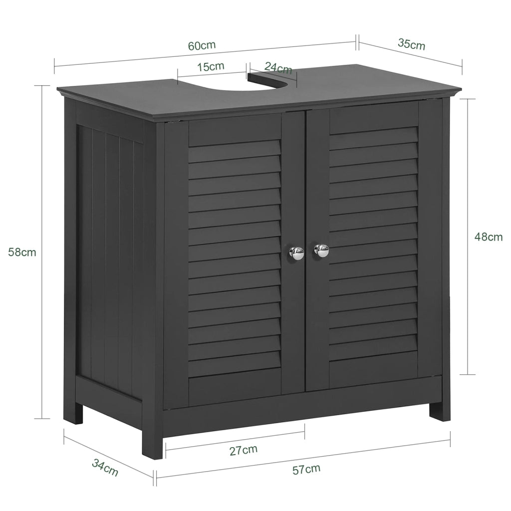 Mobiletto Bagno Cassettiera Bagno Armadietto Bagno Mobile Sottolavabo per Bagno Grigio FRG237-DG