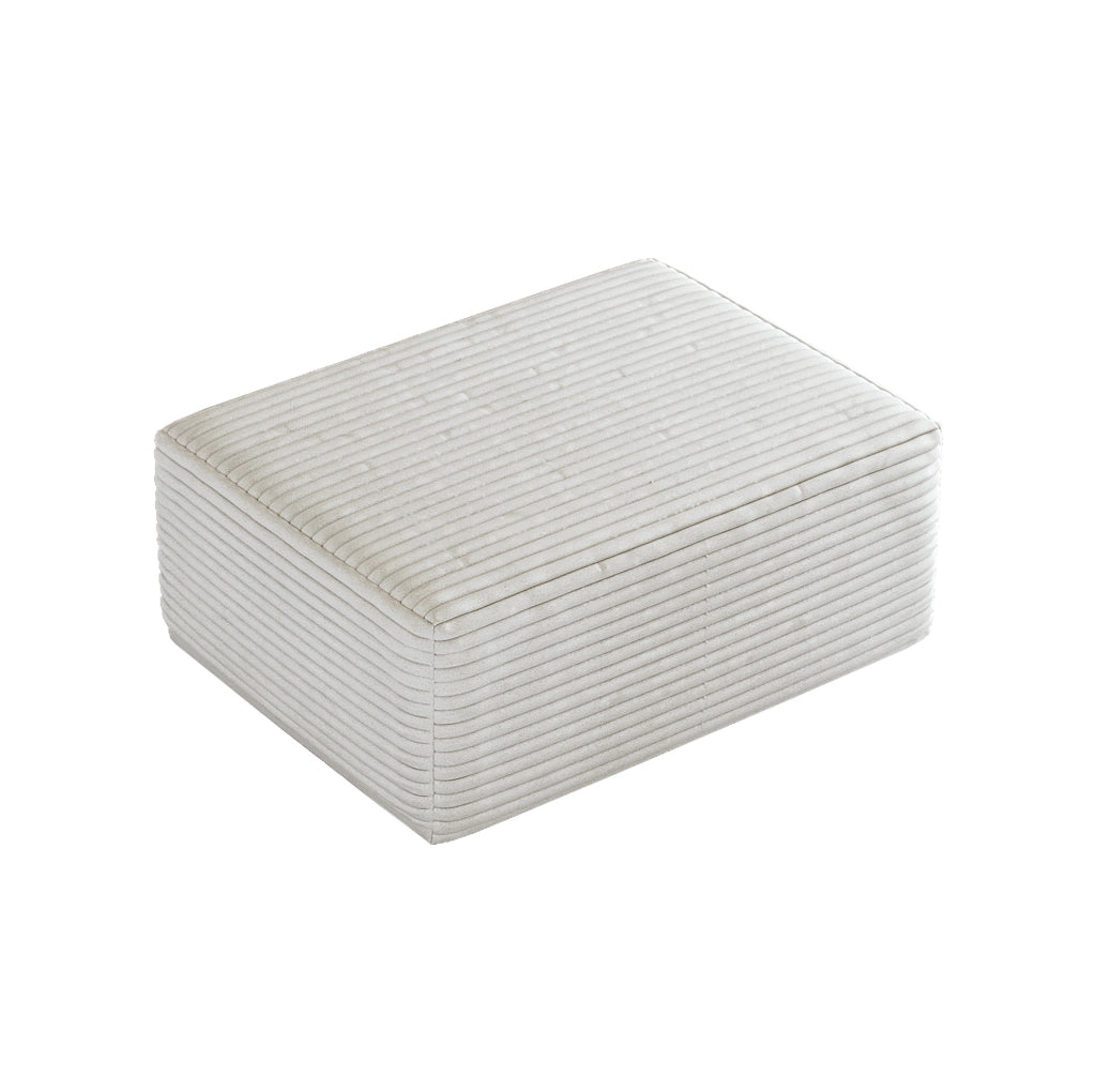 Chaise longue reversibile in tessuto bianco