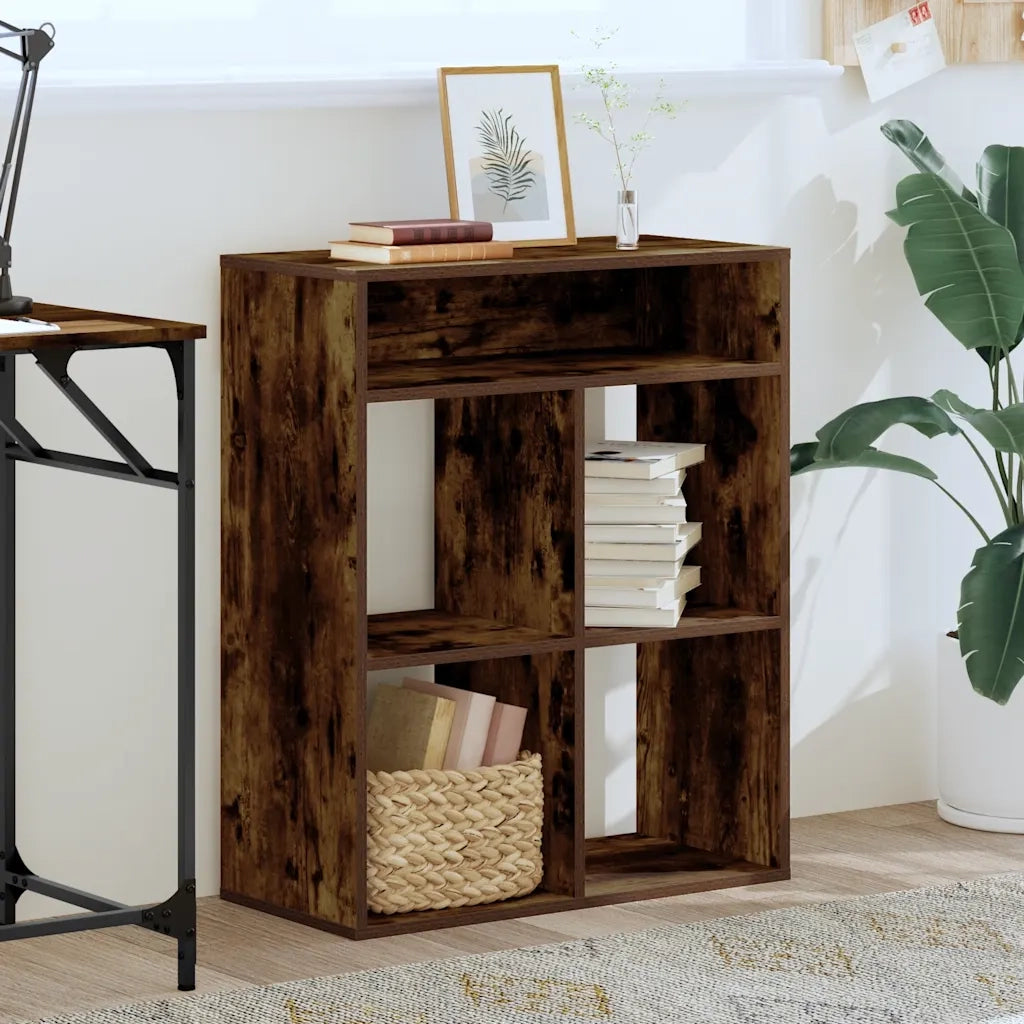 Libreria Rovere Fumo 66x31x80 cm in Legno Multistrato 860296