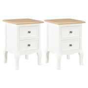Comodino comodino cassettiera mobili per camera da letto 2 pezzi bianco 35x30x49 cm MDF 1402162