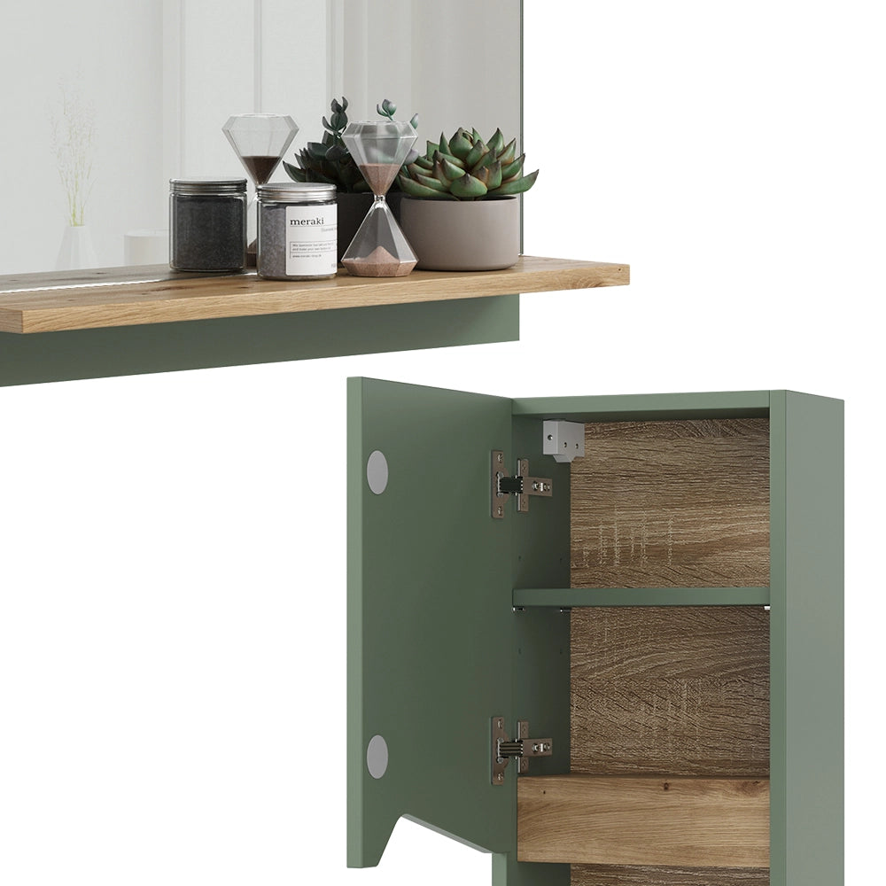 Vicco Set di mobili da bagno Verde/Artigianale 4 Teile