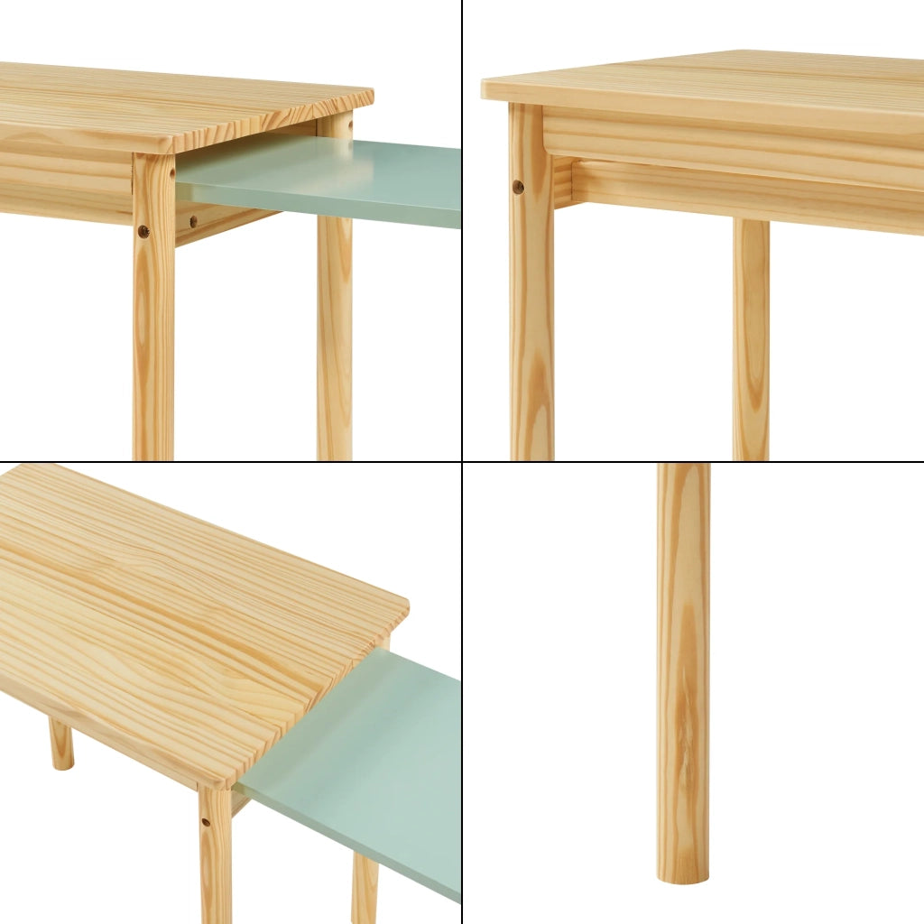 Scrivania/postazione di lavoro estensibile per bambini 60 x 38 x 51,5 cm Verde menta 03_0009053