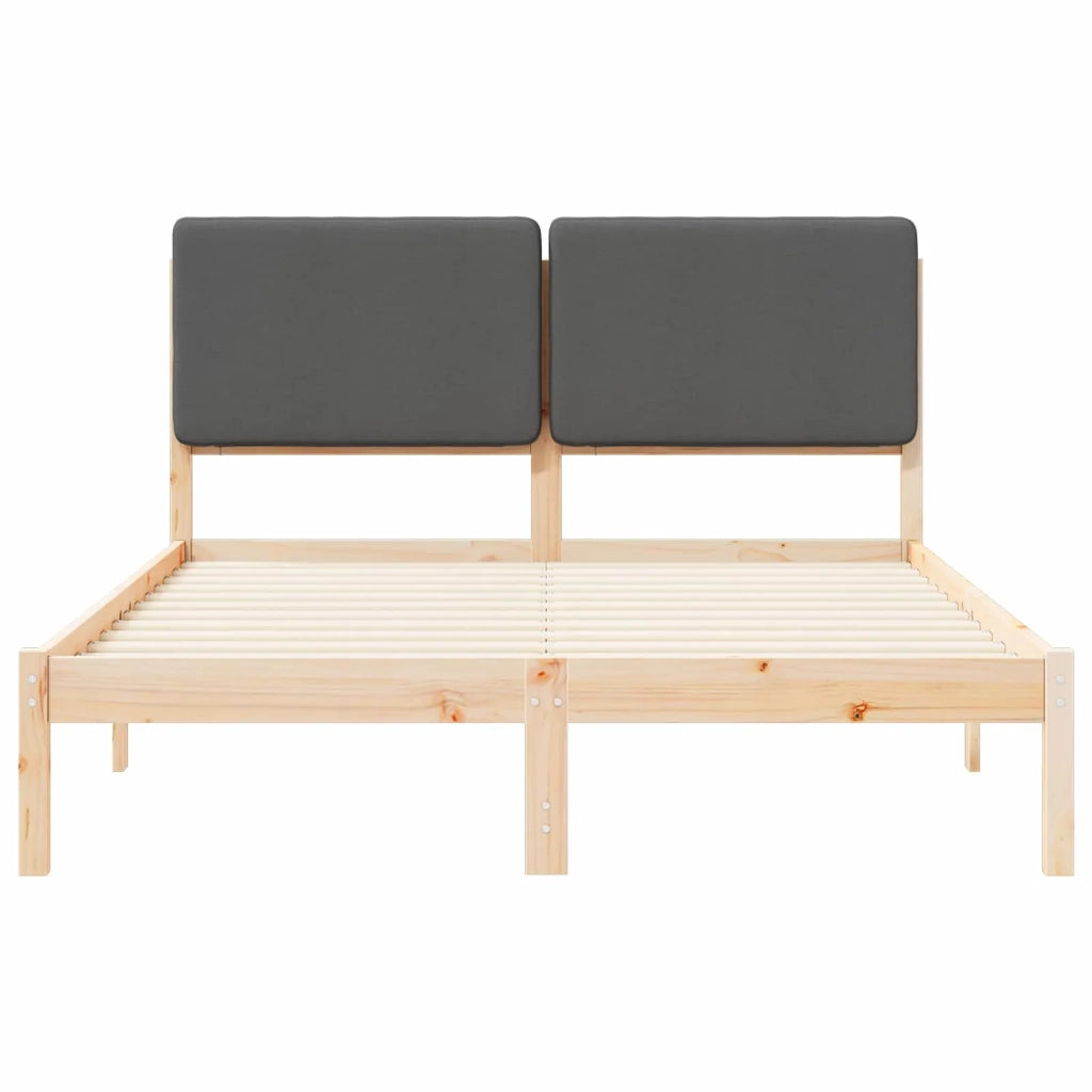 Letto con Testiera Rivestita Grigio scuro 150 x 200 cm 877900