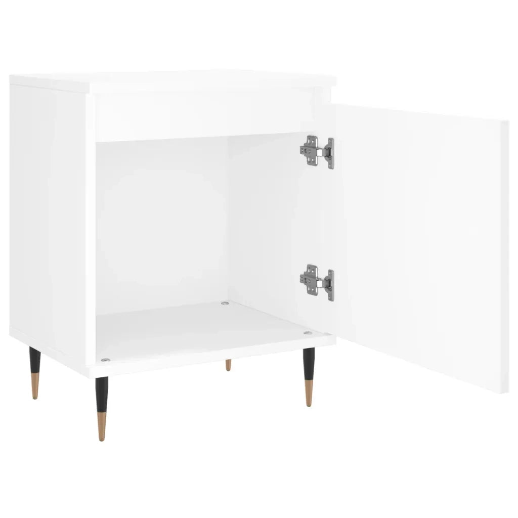 Comodini 2 pz-Set di 2 Tavolino da notte Bianchi 40x30x50 cm in Legno Multistrato 786909