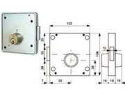 2pz serrature applic. per cancelli 2 mandate solo catenaccio cilindro fissi 423 cod:ferx.fer336505
