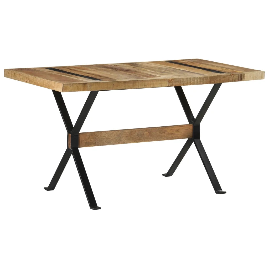 Tavolo da Pranzo 140x70x76 cm in Legno di Mango Grezzo 321606