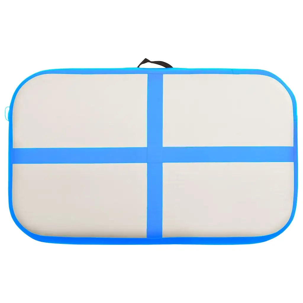 Tappetino Ginnastica Gonfiabile con Pompa 60x100x15 cm PVC Blu 92653