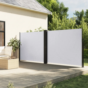Tenda da Sole Laterale Retrattile-Tenda parasole per balcone per giardino Bianca 160x1000 cm