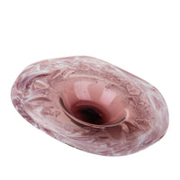 Ciotola Decorativa Ø 40 cm in Vetro Bianco Malva