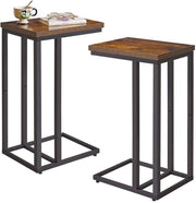 Tavolo supplementare a forma C - stile e funzionale - 1 pezzo - finitura marrone/nera