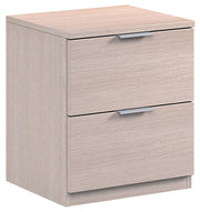 COMODINO 2 CASSETTI CM. 46 X 38 X 34 ROVERE CHIARO