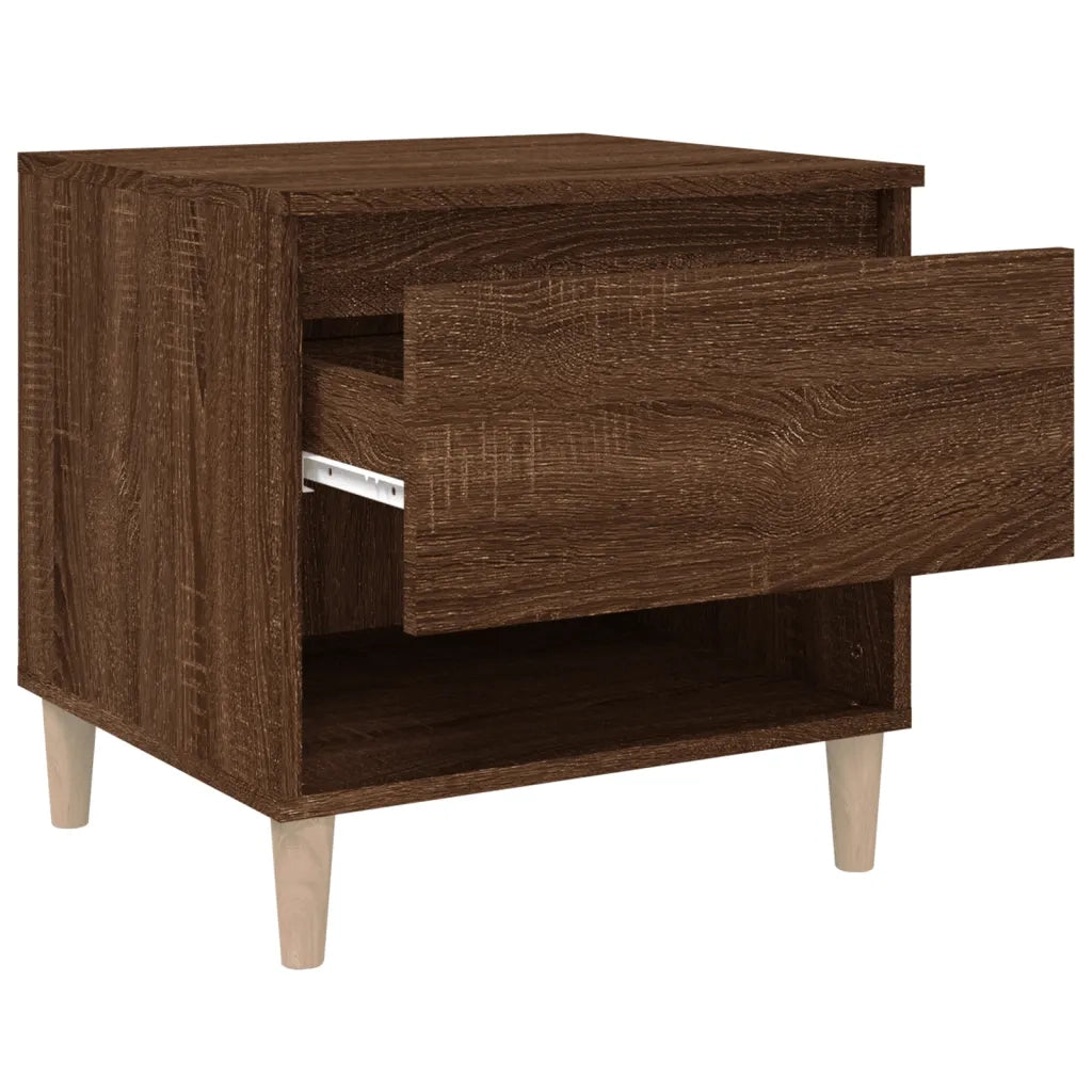 Comodini 2 pz-Set di 2 Tavolino da notte Rovere Marrone 50x46x50 cm in Legno Multistrato