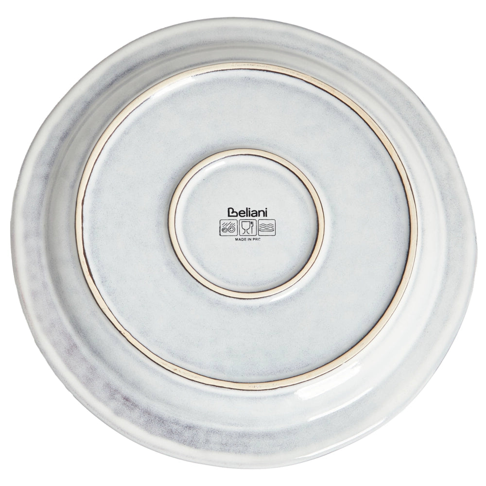 Set di 12 stoviglie in gres caolino grigio chiaro lavorato a mano con smalto reattivo Cucina Sala da pranzo