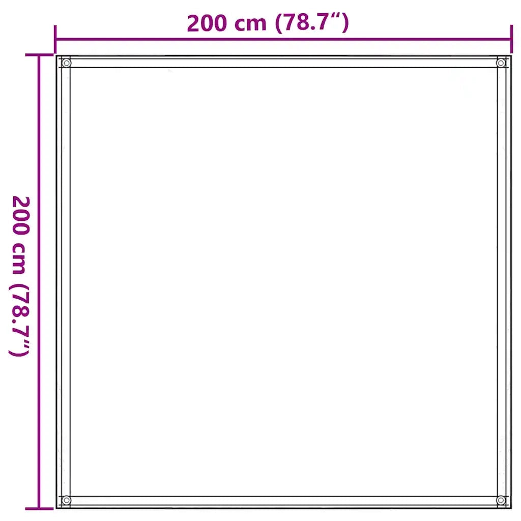 vidaXL Tappeto da Tenda 200x200 cm Marrone