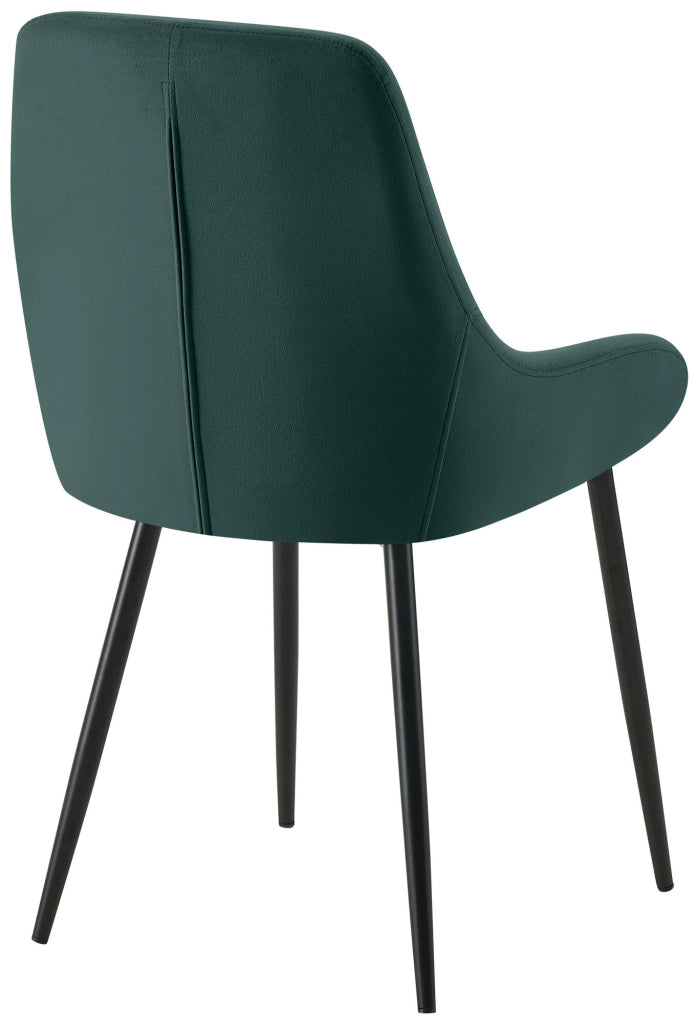 Set di 2 sedie per sala da pranzo Elmira velluto nero 4