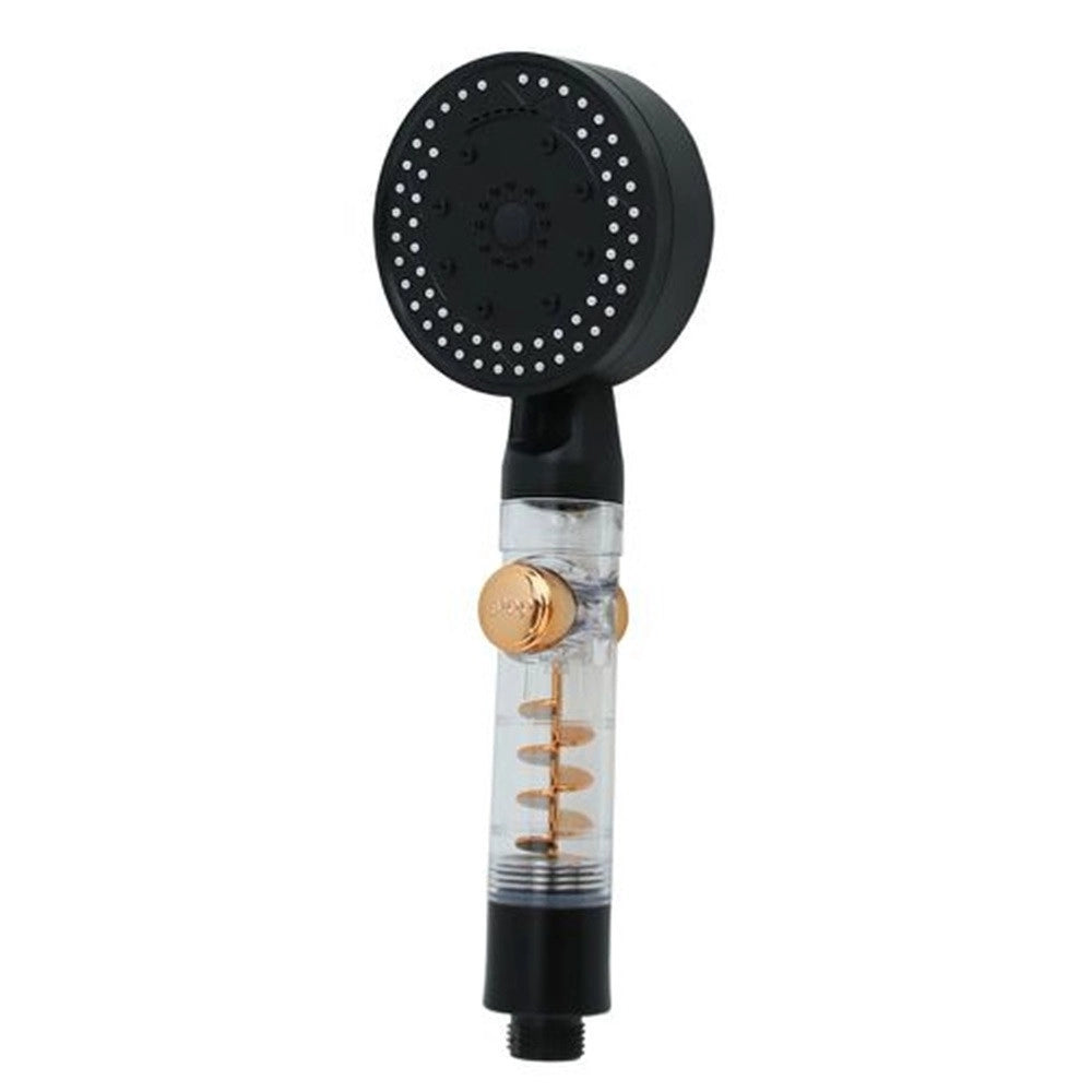 Trade Shop - Doccetta Multigetto Soffione Doccia Bagno Con Pulsante Stop Ventola A Spirale 87529 -