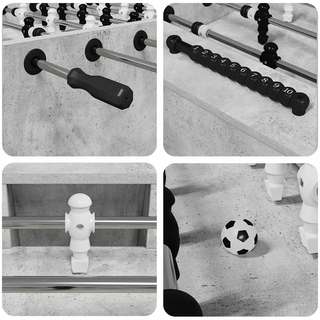 Tavolo da Foosball Grigio Cemento 146,5 x 74 x 85 cm CFW4666017