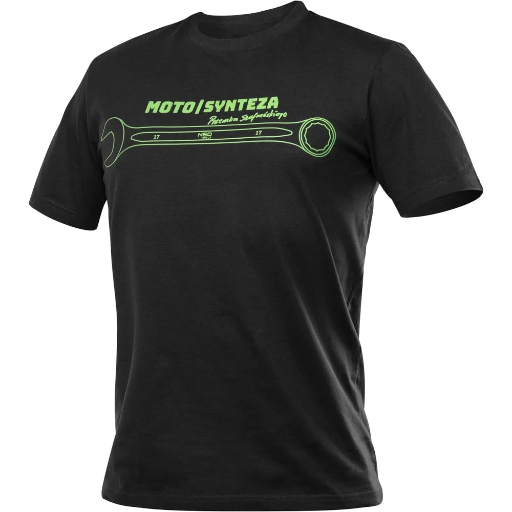 Topex 81-608-l t-shirt motosynte za, 100% cotone monofilo, taglia