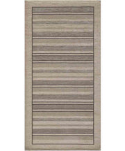 Tappeto STYLE TORTORA cm.55x80 moderno a righe, tappetino multiuso lavabile velour antiscivolo