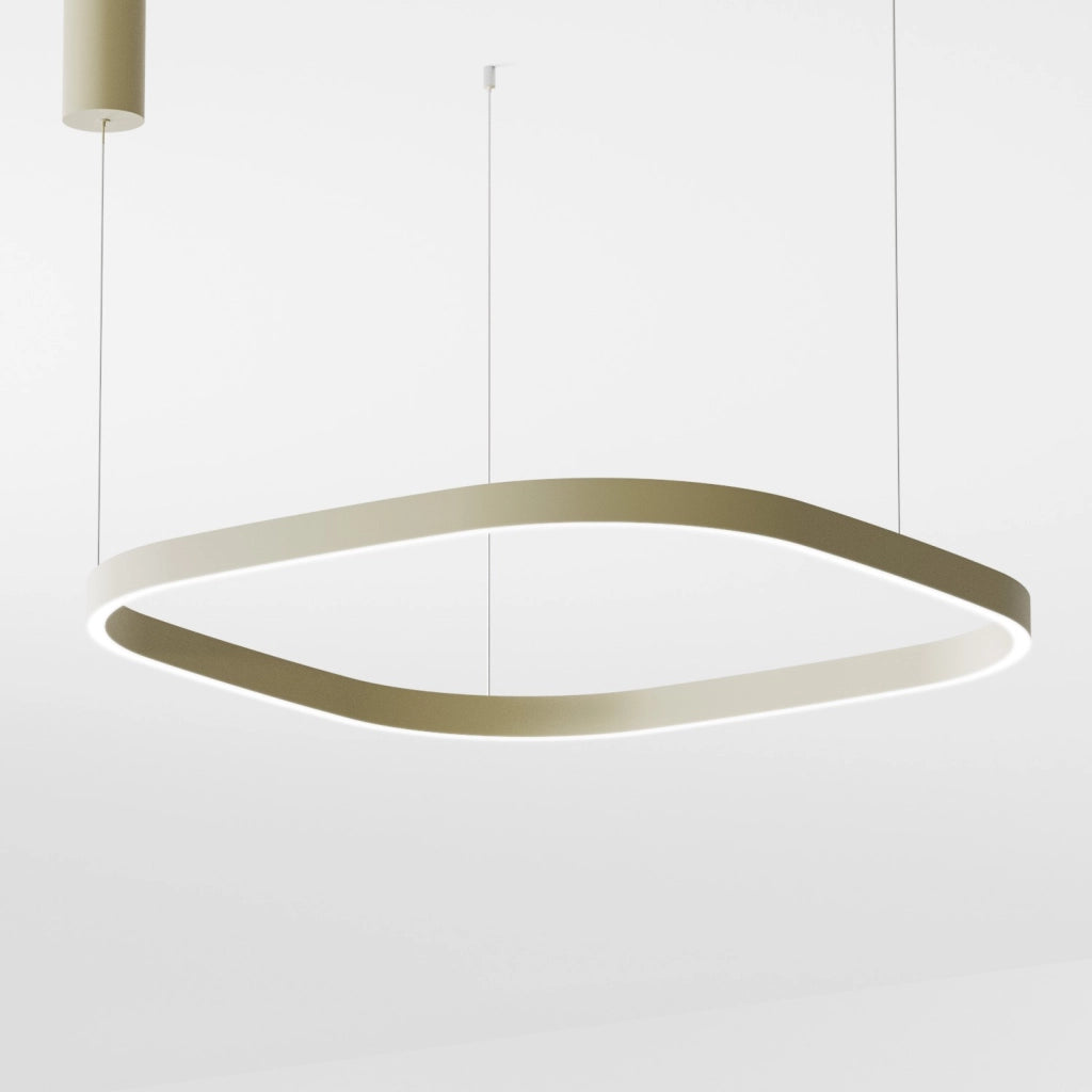 Lampada a Sospensione CRISEIDE S/1G Q - 80W LED 3000K Dimmerabile in Verde Salvia, Struttura in Alluminio, Diffusore in Silicone - Gealuce