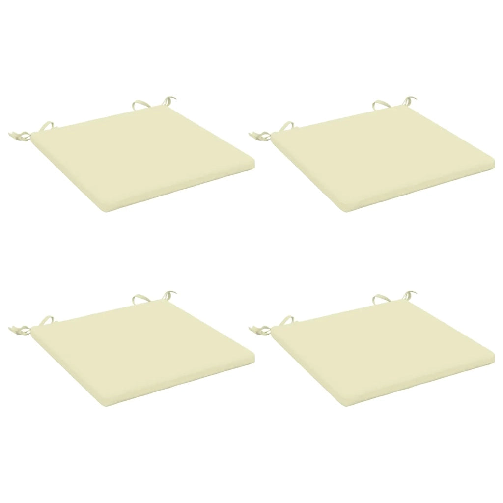 Cuscini per Sedia in 4 Pezzi SOEST 4 pz 100% Poliestere Crema 944428